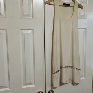 Alexander Wang cream sundress with hook detail on bottom